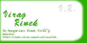 virag rimek business card